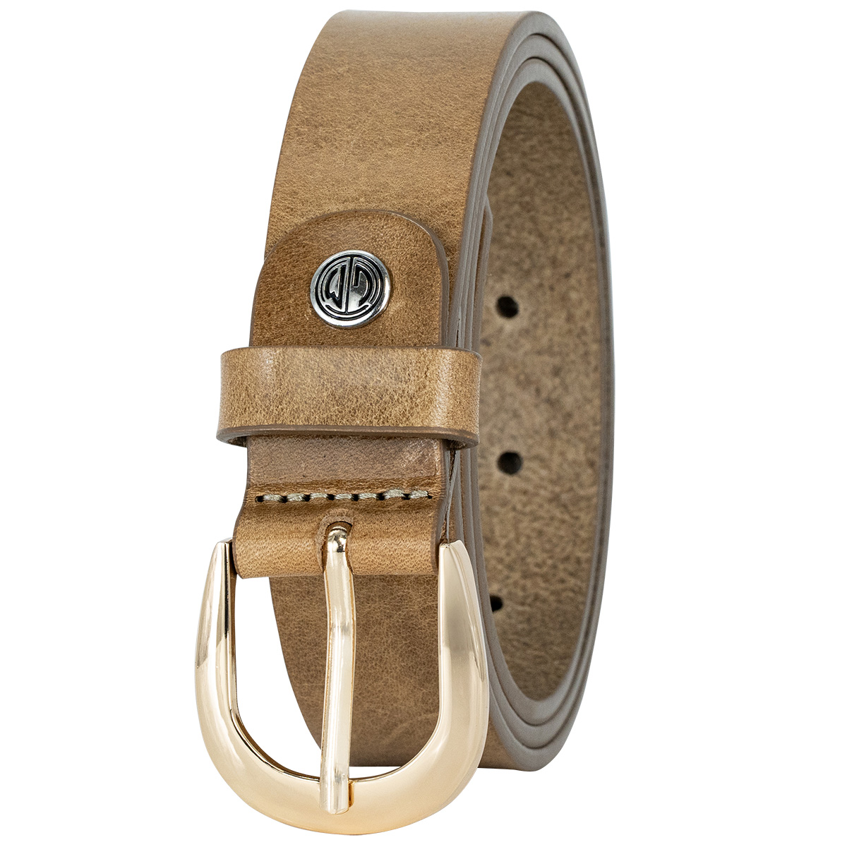 LINDENMANN Vollrindledergürtel Damen taupe