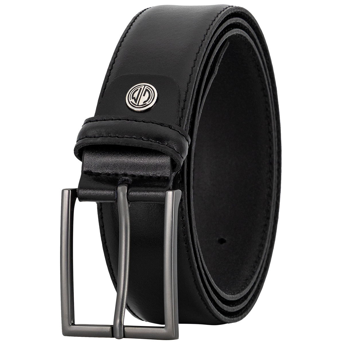LINDENMANN klassischer Herren Echtledergürtel schwarz