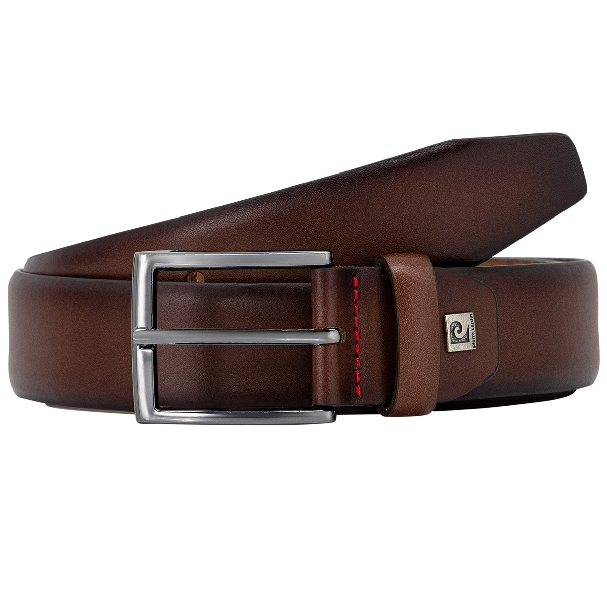 PIERRE CARDIN Herrengürtel aus 100% echtem Rindleder cognac