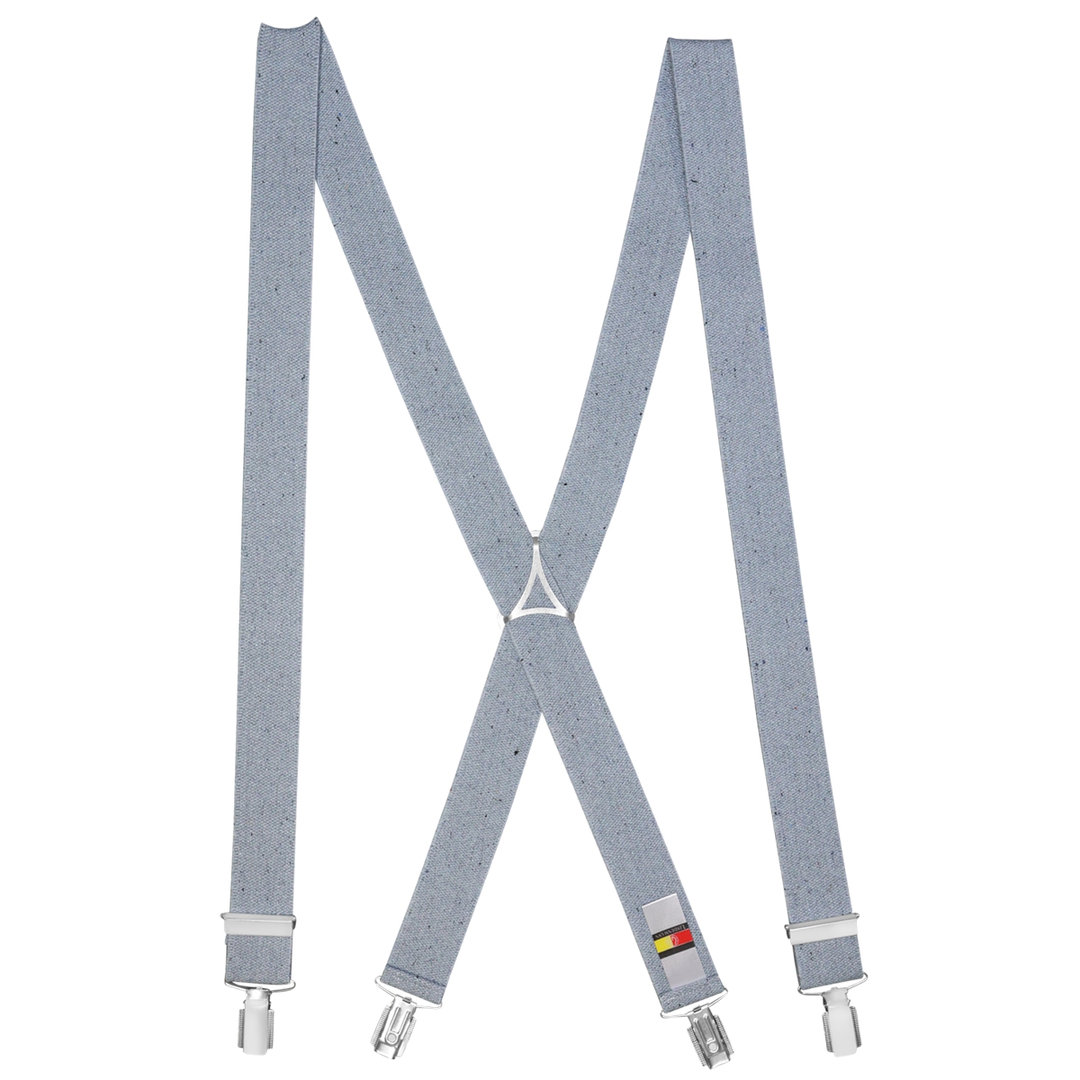 LINDENMANN Hosenträger Herren grau X-Form elastisch und längenverstellbar Made in Germany