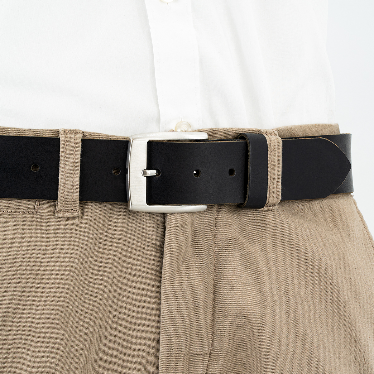 LINDENMANN Ledergürtel Herren schwarz