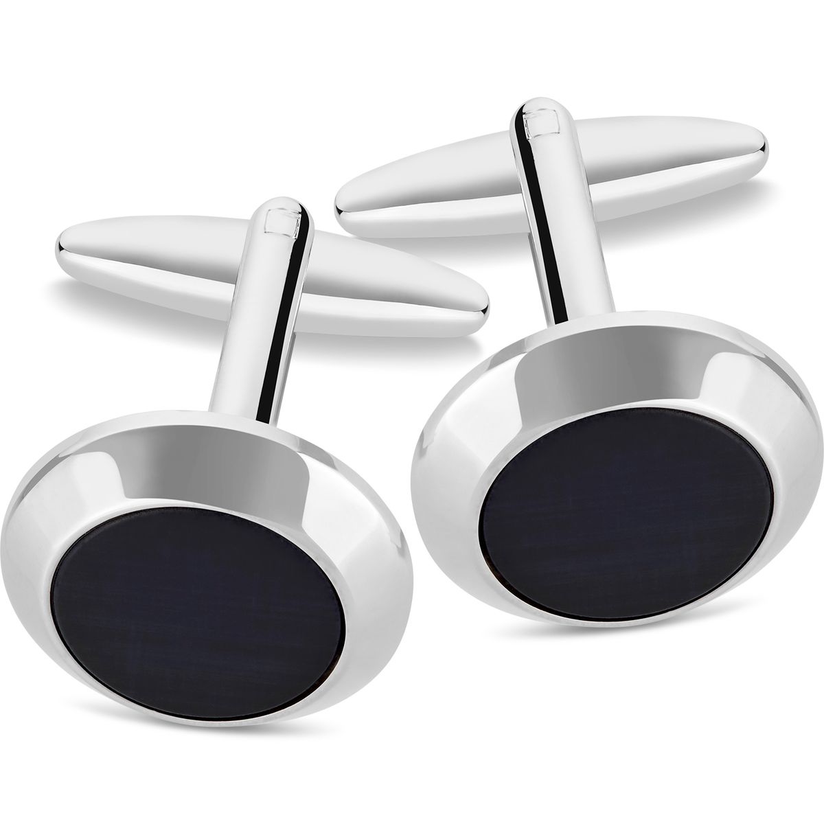 LINDENMANN Manschettenknöpfe Herren im Geschenk-Etui silberfarben