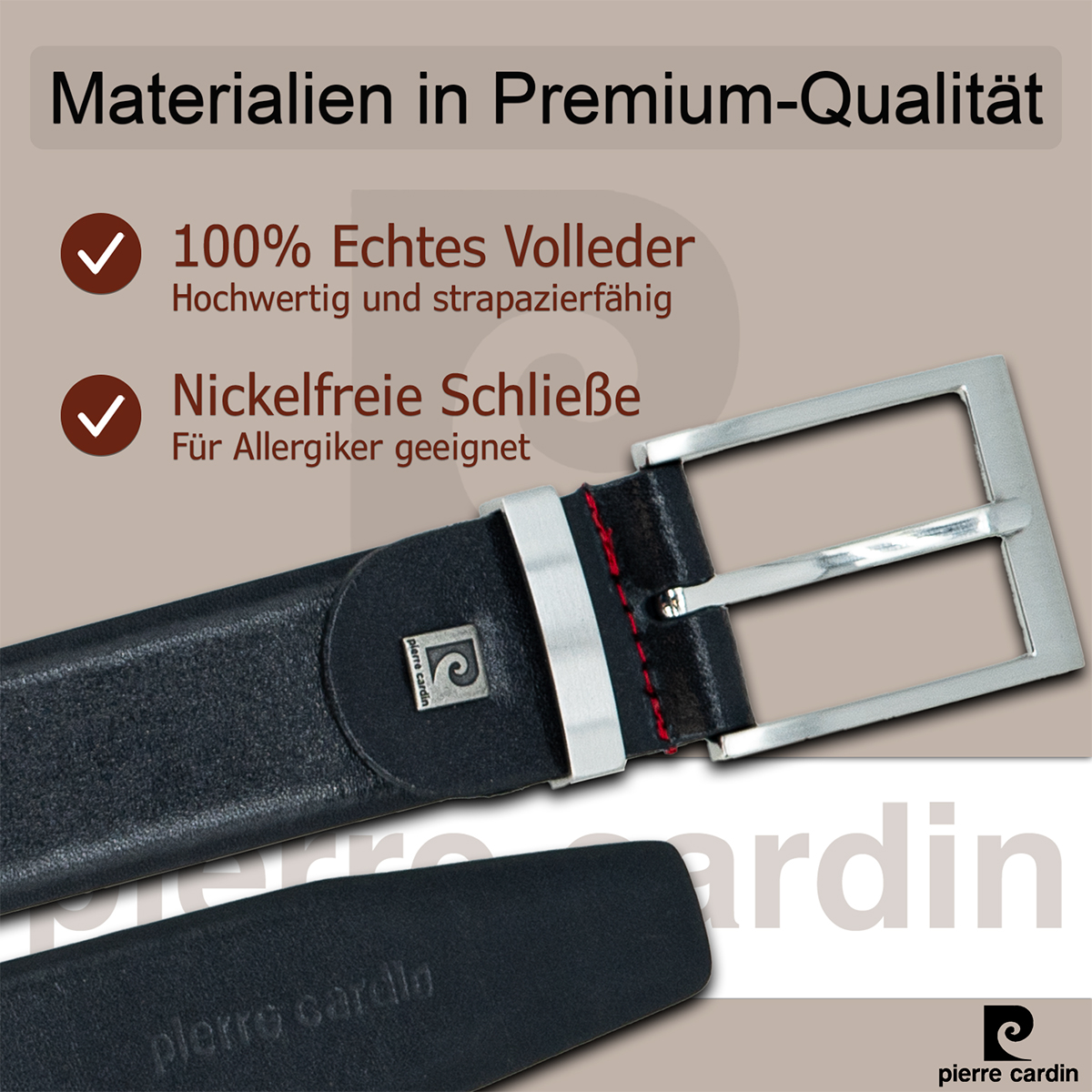 Pierre Cardin Herren-Leder-Gürtel