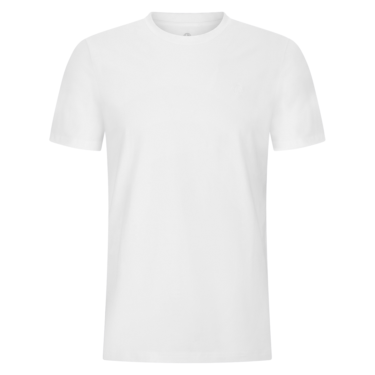 LINDENMANN T-Shirt Rundhalsausschnitt Bio-Baumwolle Herren Weiss