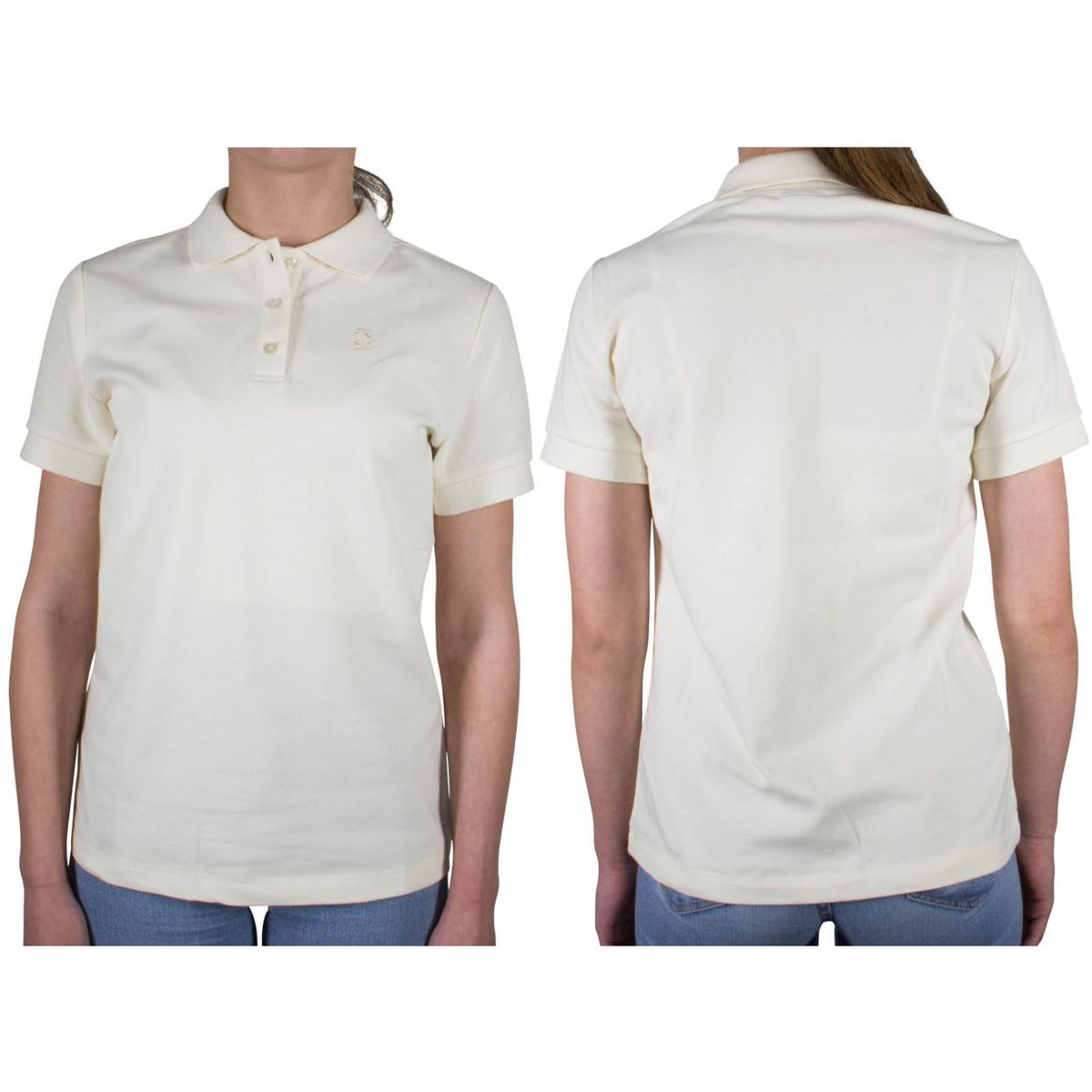 LINDENMANN Damen Poloshirt aus Bio-Baumwolle Beige LINDENMANN Poloshirt Bio-Baumwolle Damen Beige