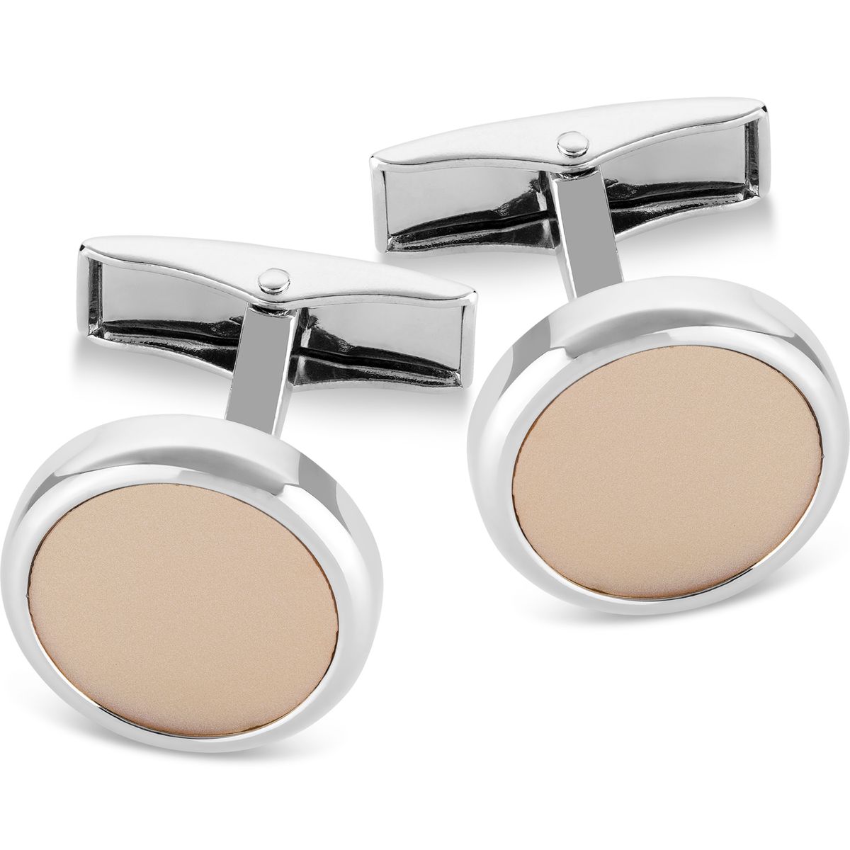 LINDENMANN Manschettenknöpfe Herren im Geschenk-Etui silberfarben