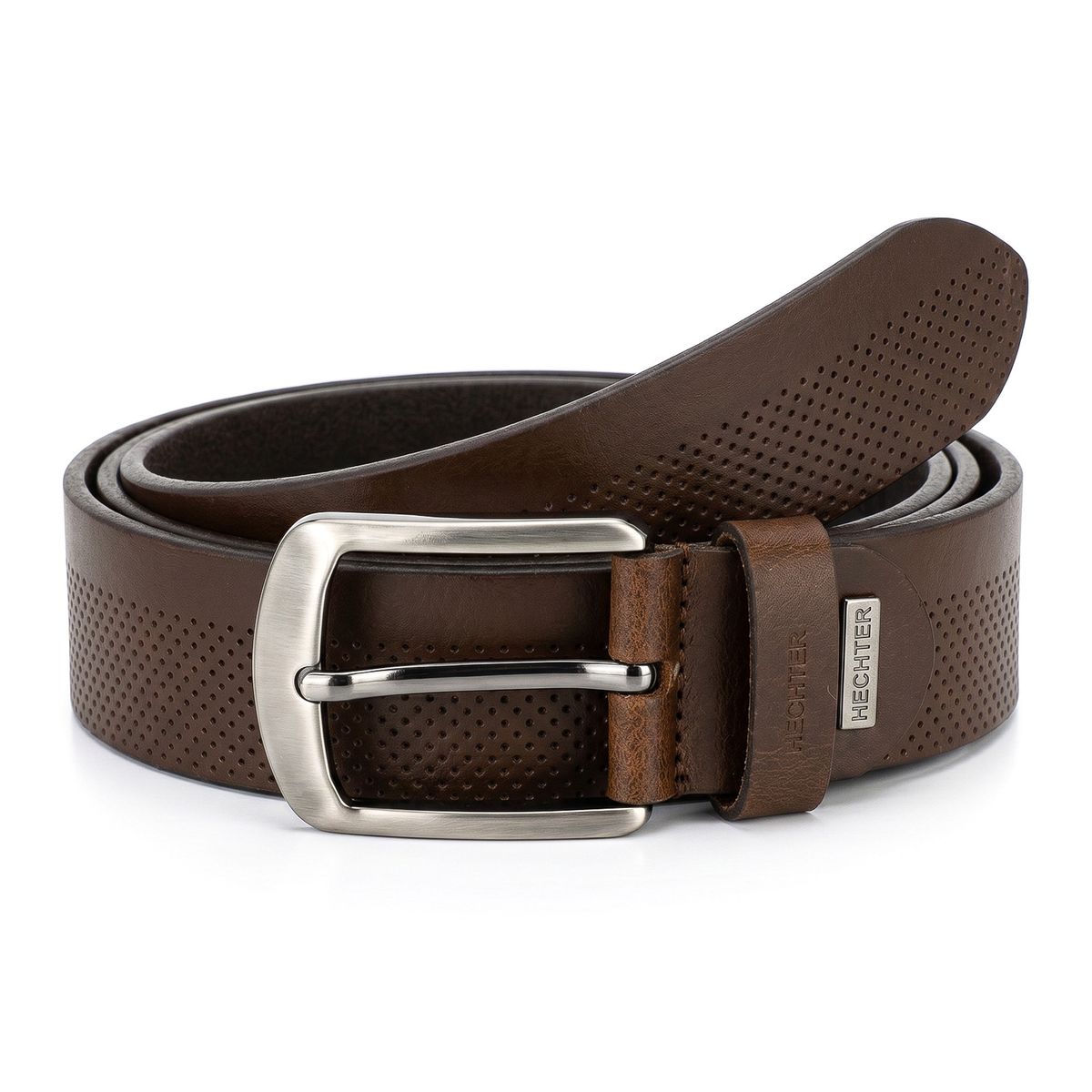 HECHTER Paris Herren Casual Echtledergürtel braun