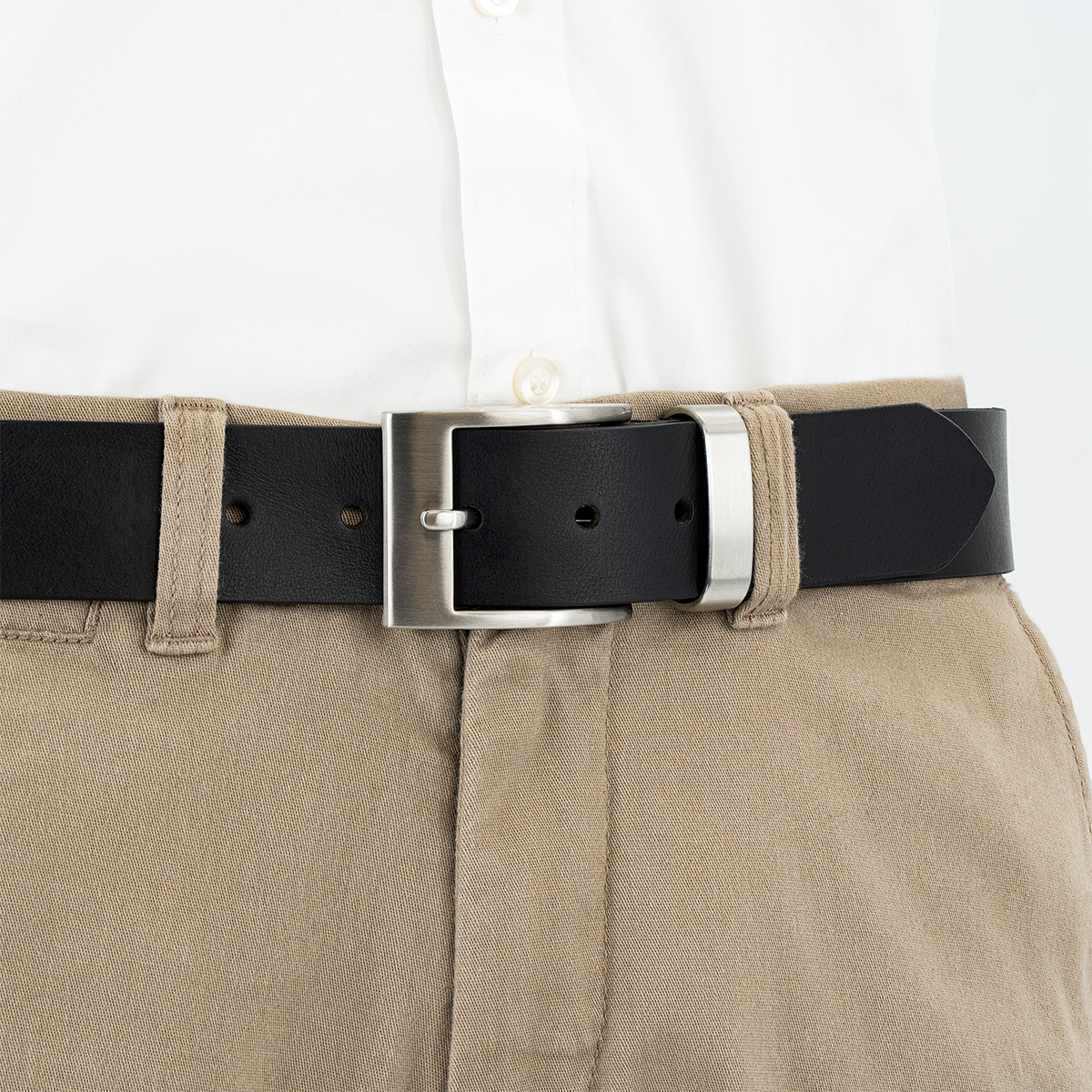 LINDENMANN Ledergürtel Herren schwarz