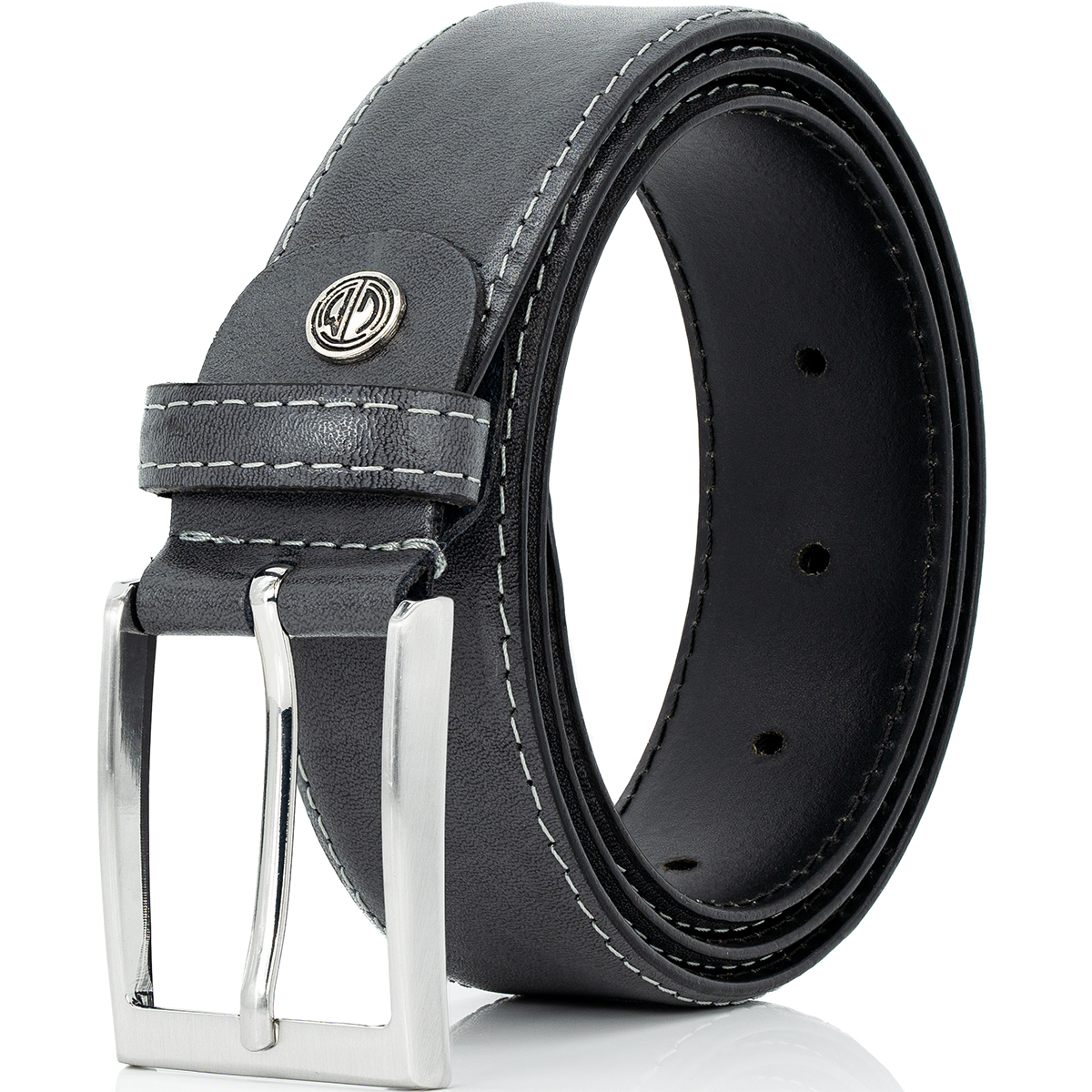 LINDENMANN Gürtel Herren Vollledergürtel aus Rindleder, 35 mm breit , kürzbar,  Gürtel Herren XXL, grau Zubehor, Gürtel,