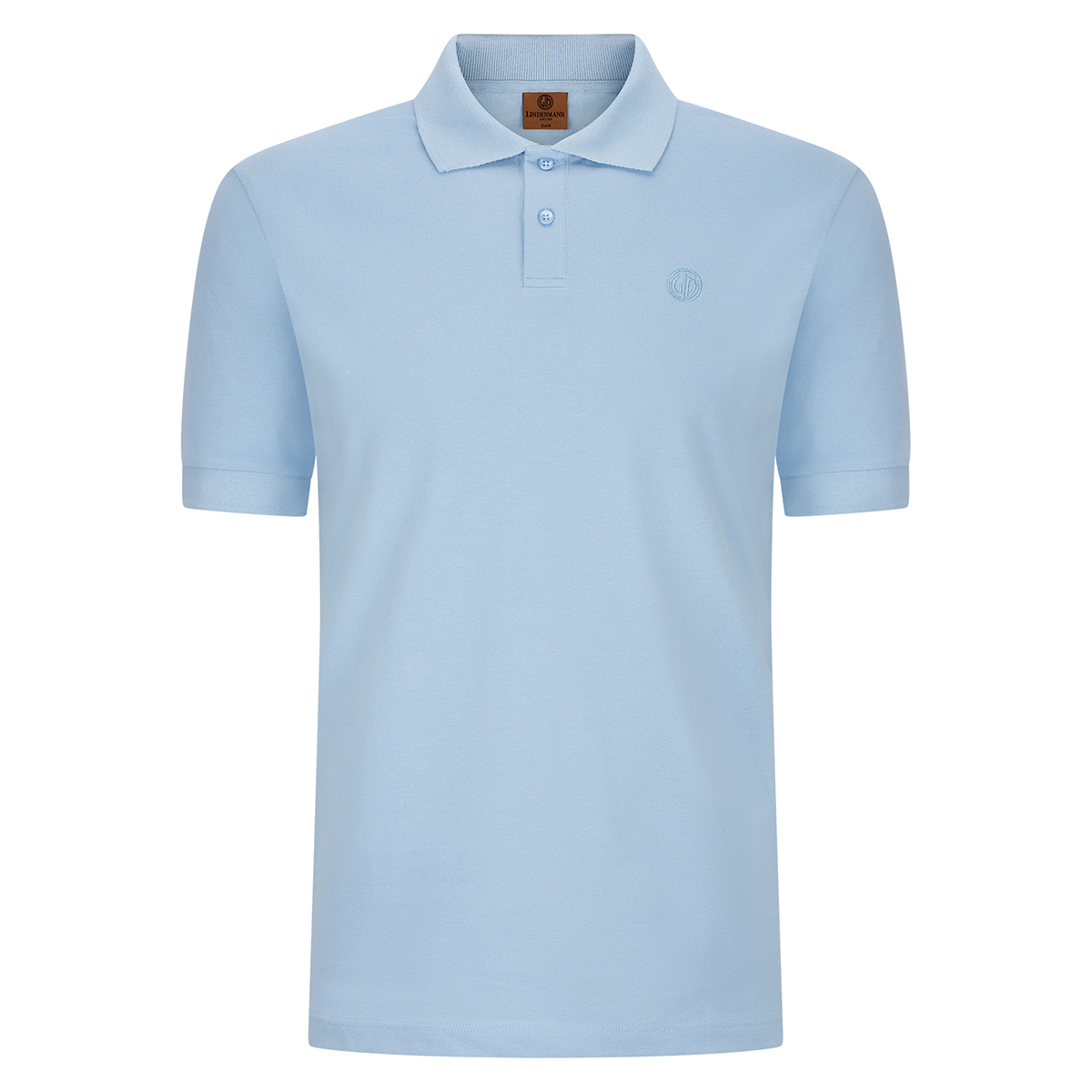 LINDENMANN Poloshirt slim fit Bio-Baumwolle Herren Hellblau