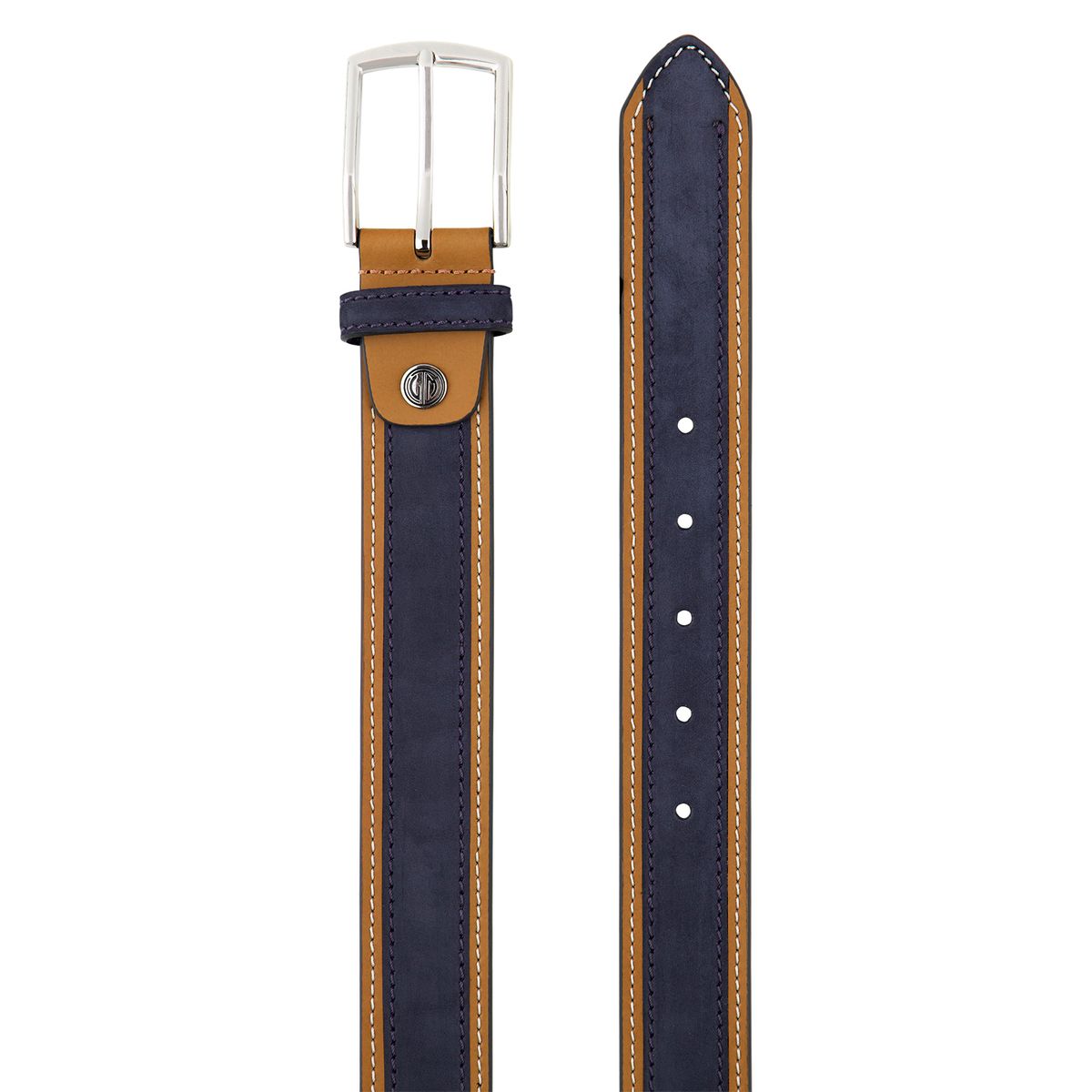 LINDENMANN Premium Ledergürtel blau