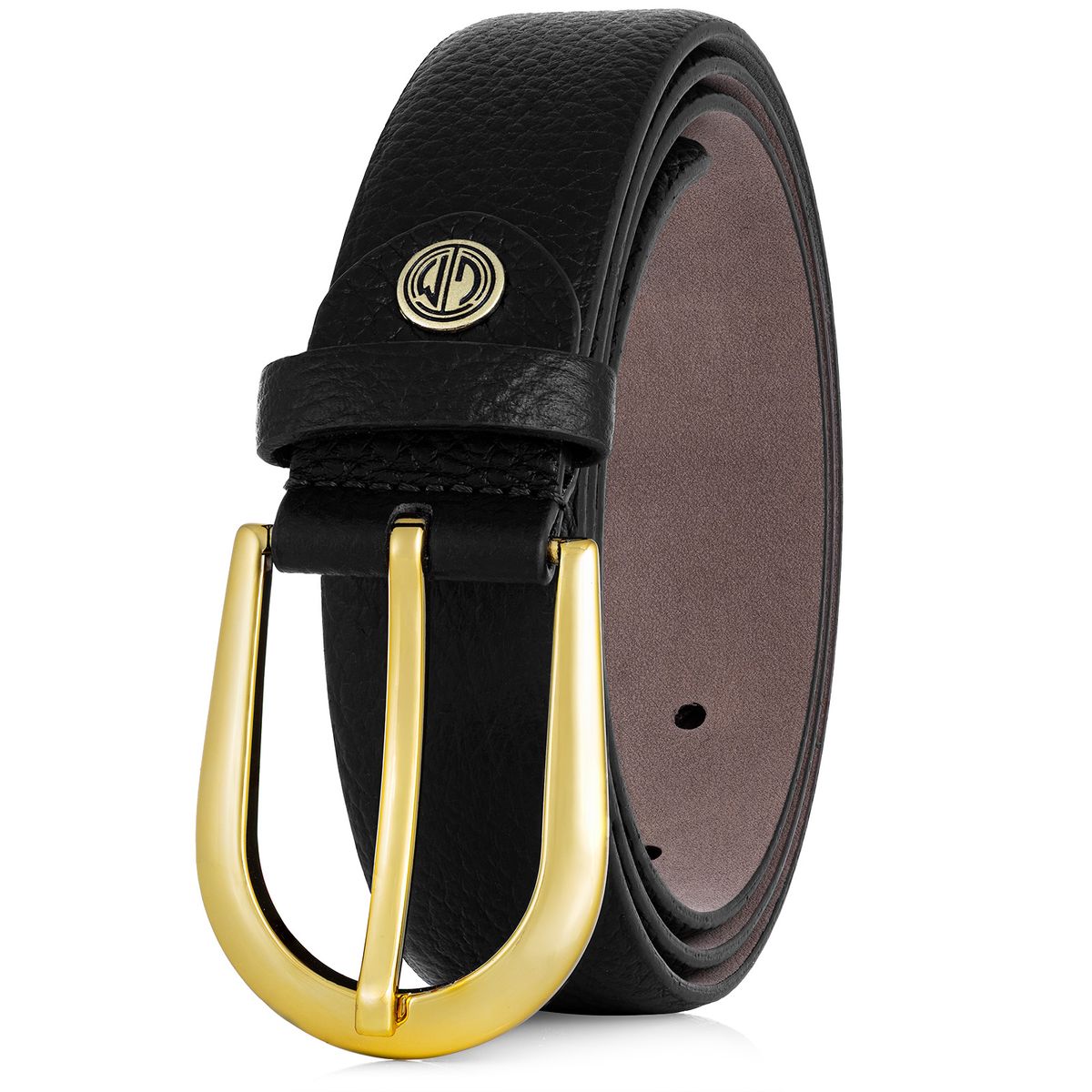 Gürtel, Leder, Schwarz, Golddorn, Schnalle, LINDENMANN Damen Vollrindledergürtel aus 100% Echtleder schwarz