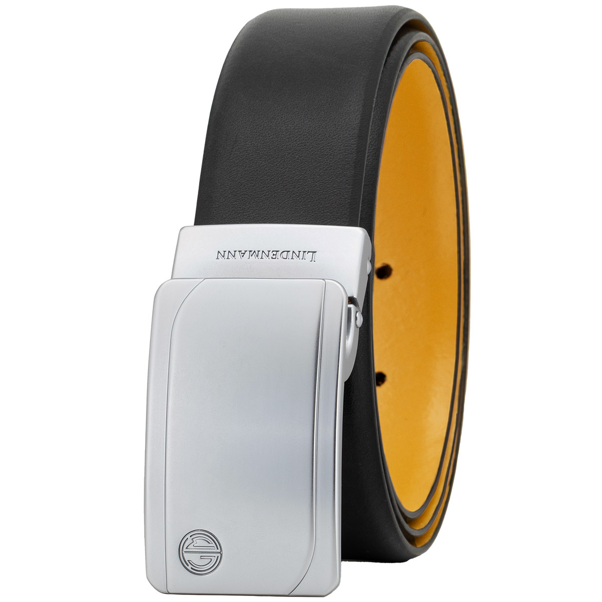 LINDENMANN Ledergürtel Koppelgürtel Herren schwarz