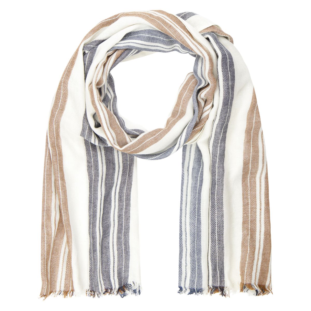 LINDENMANN Schal Herren / Textil-Schal Herren weiss, beige, blau