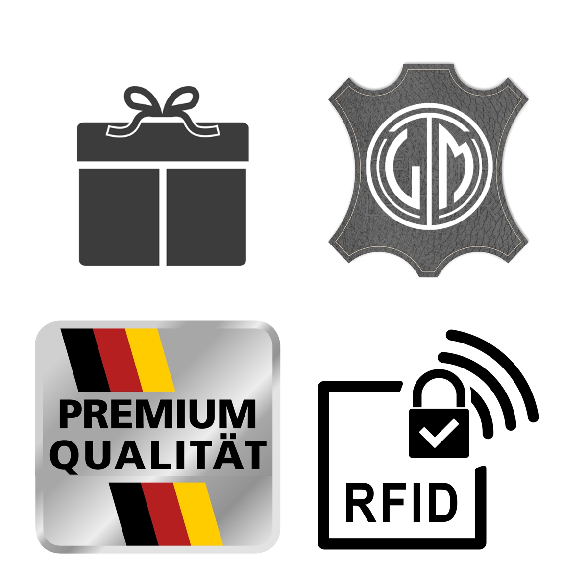 LINDENMANN Portemonnaie Herren Leder Geldbeutel Herren