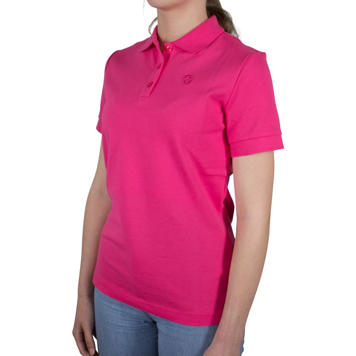  LINDENMANN Poloshirt Damen slim fit kurzarm pink