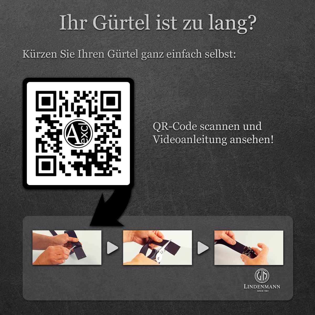 LINDENMANN Premium-Herren-Leder-Gürtel