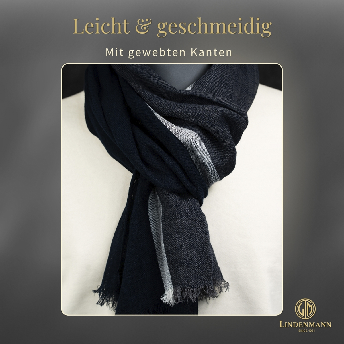 Herren Schal blau