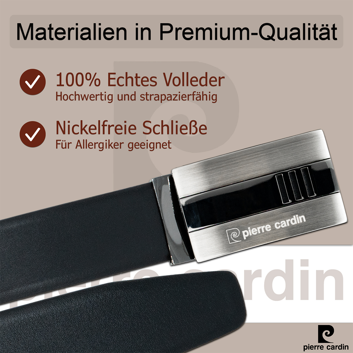 Pierre Cardin Herren-Leder-Gürtel