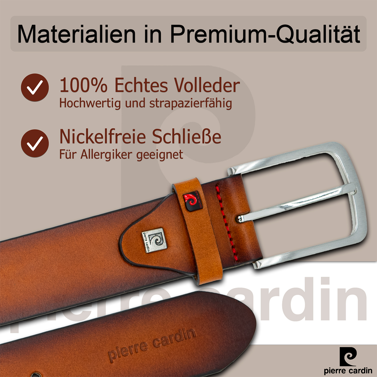 Pierre Cardin Herren-Leder-Gürtel