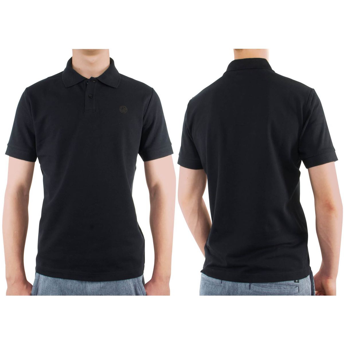 LINDENMANN Poloshirt slim fit Bio-Baumwolle Herren Schwarz