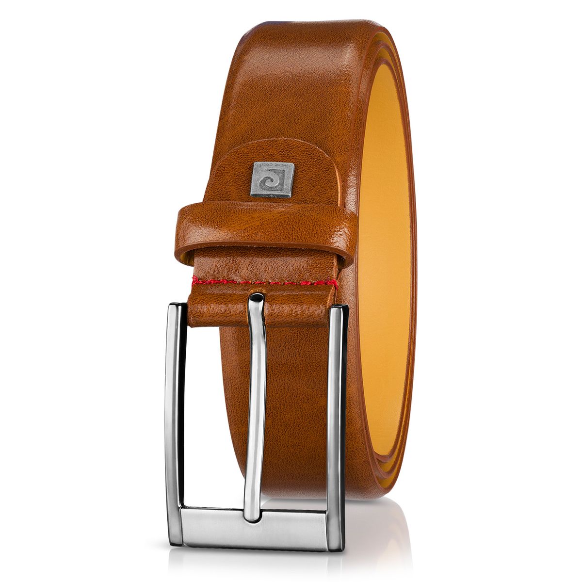 Gürtel, Leder, Braun, Gürtelschnalle, Einfacher Stil, Pierre Cardin Herren-Leder-Gürtel