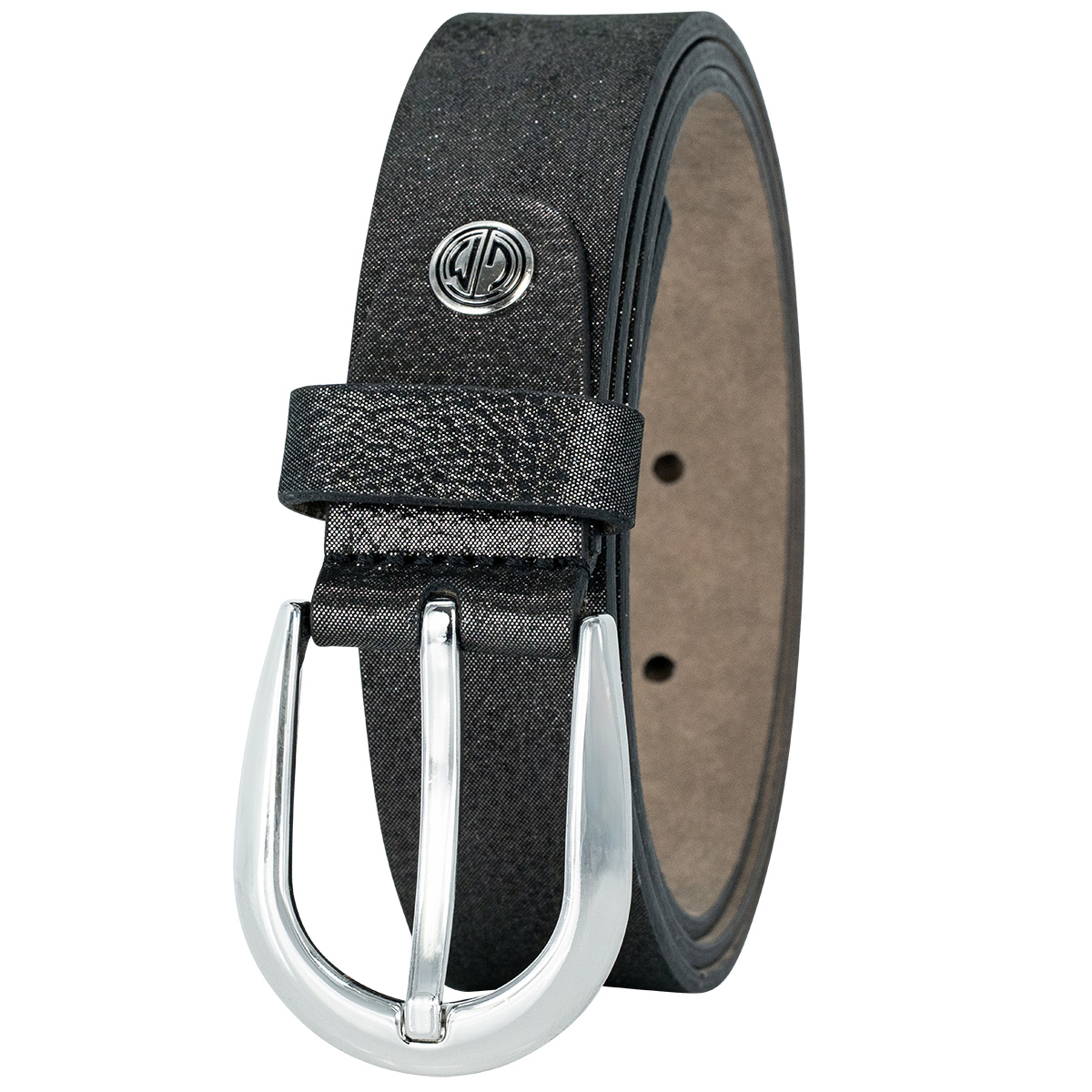 LINDENMANN Rindleder Damengürtel Athrazit