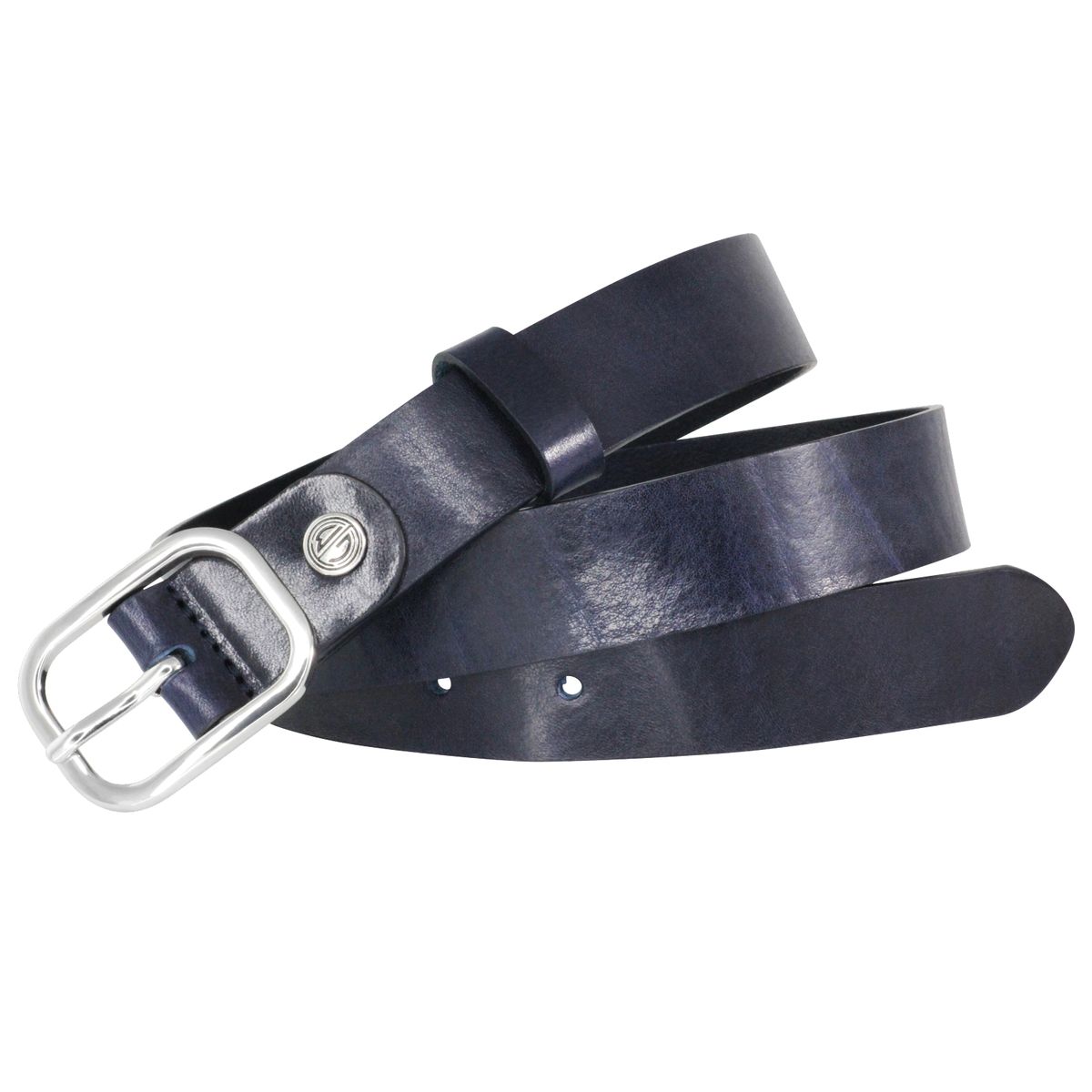 LINDENMANN Ledergürtel Damen 30 mm Vollrind blau