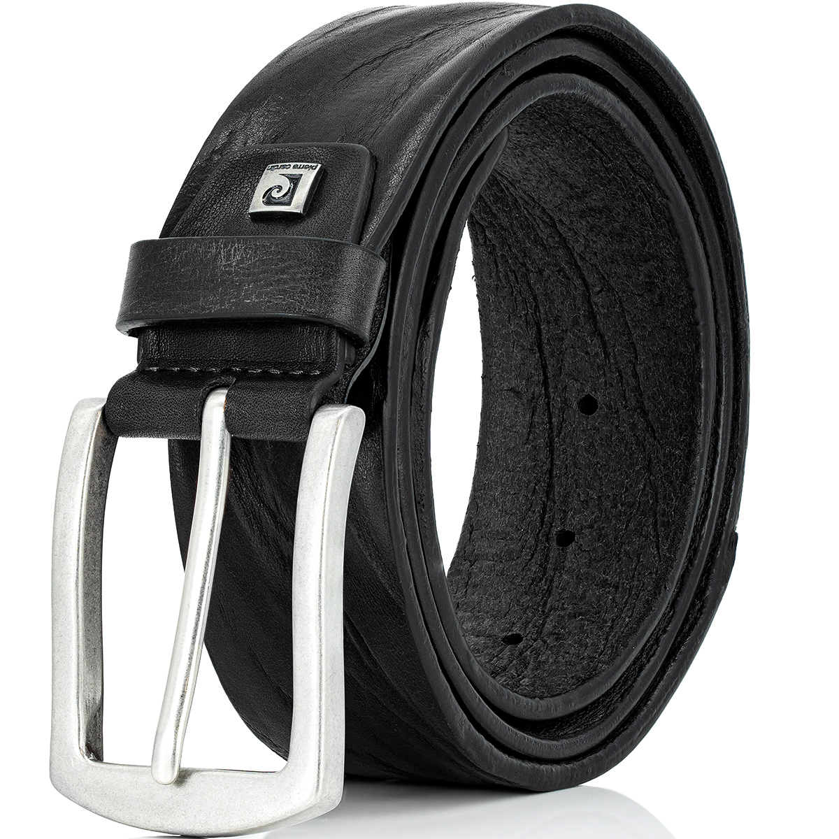Pierre Cardin Herren-Leder-Gürtel Schwarz