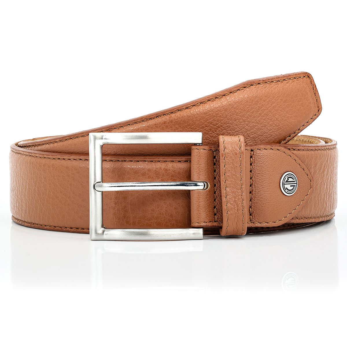 LINDENMANN Herrengürtel Leder cognac