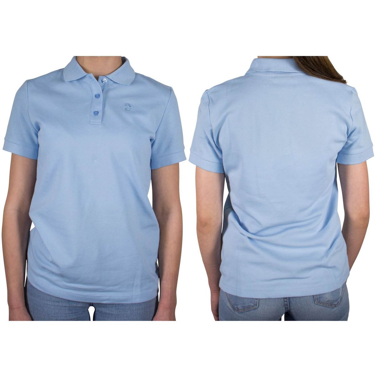 LINDENMANN Poloshirt Bio-Baumwolle Damen Hellblau