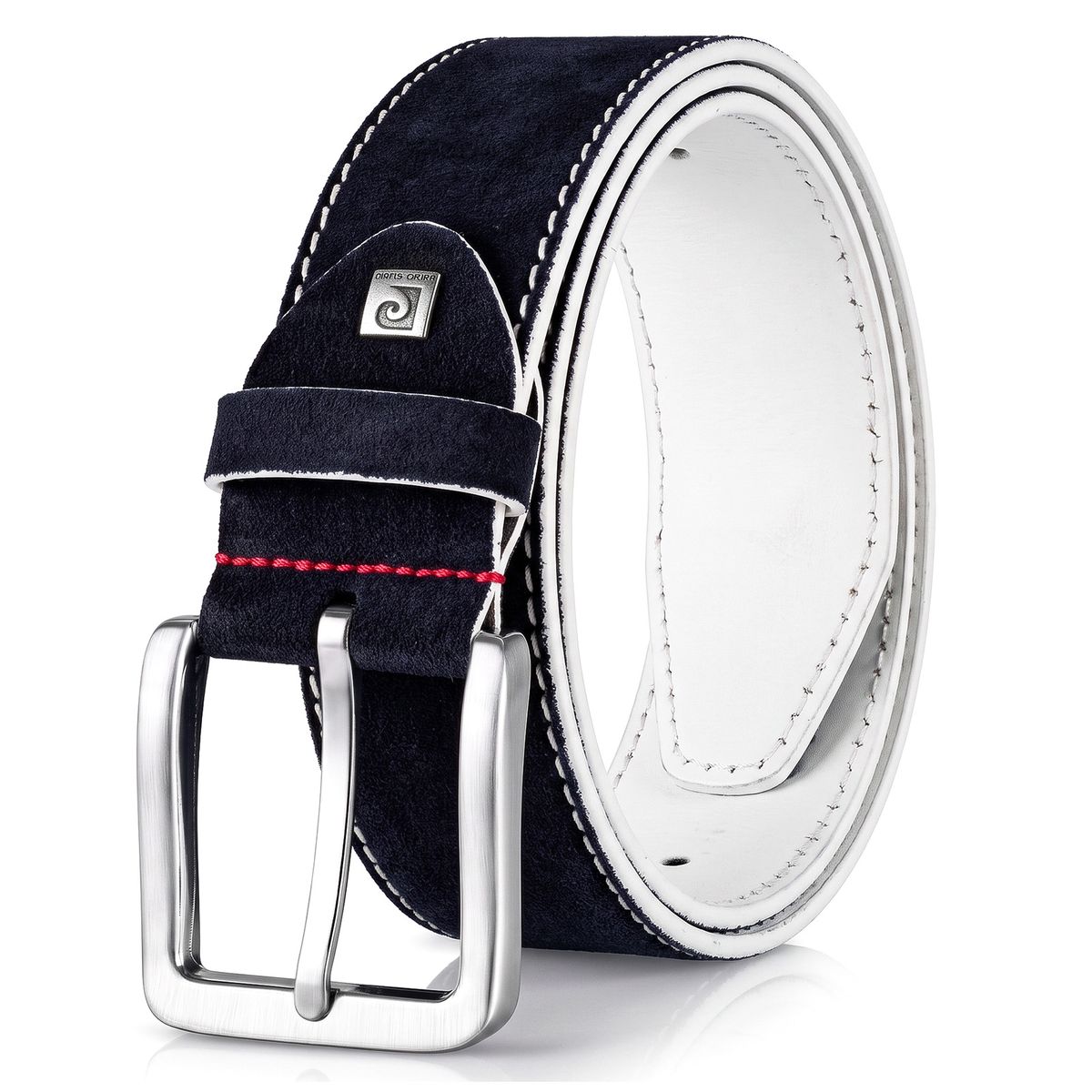 Pierre Cardin Herren Echtledergürtel Herren marine