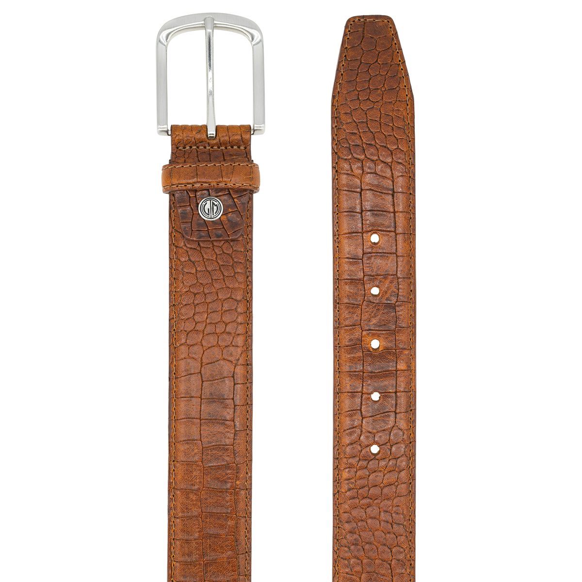 LINDENMANN Jeansgürtel Herren cognac