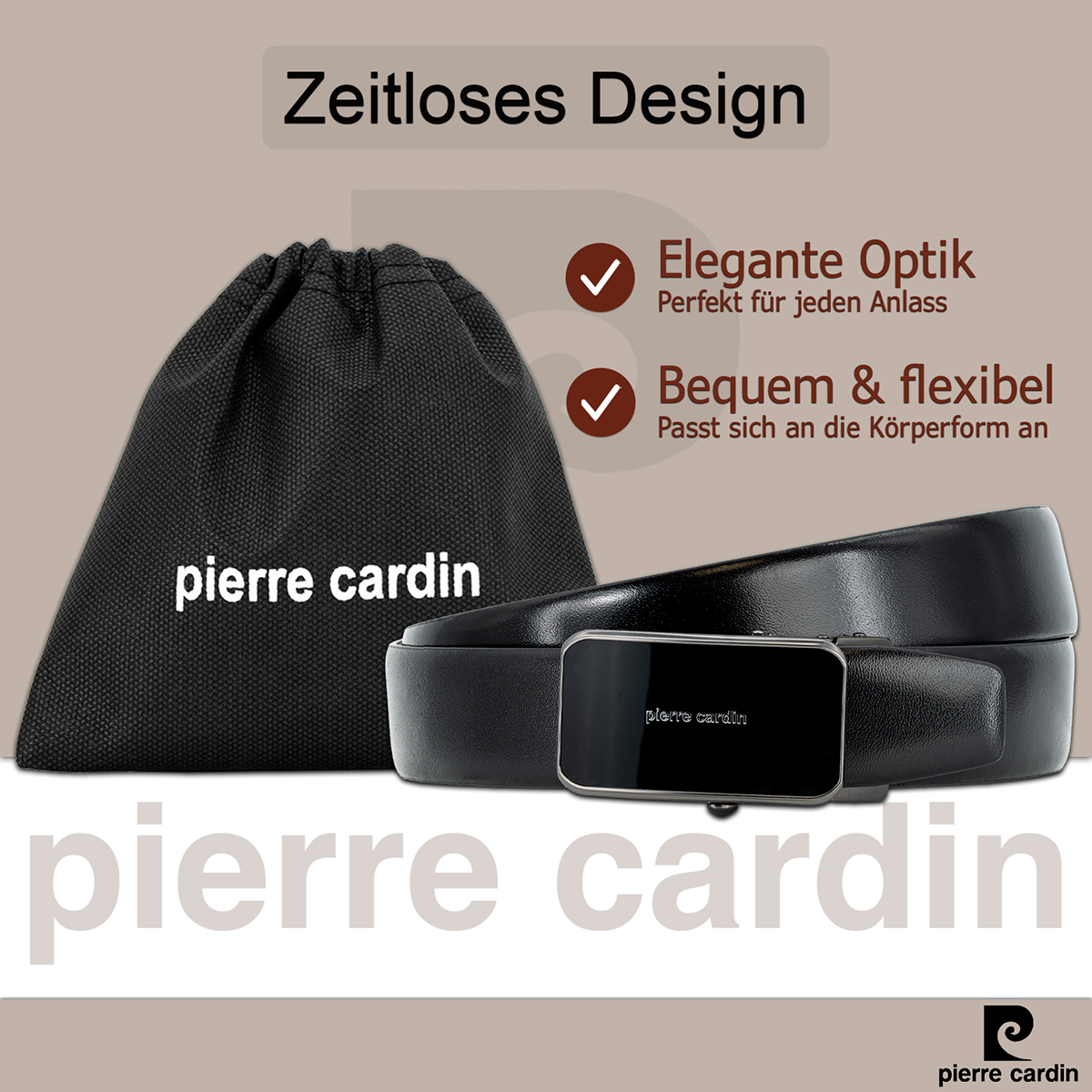 Pierre Cardin Herren-Leder-Gürtel