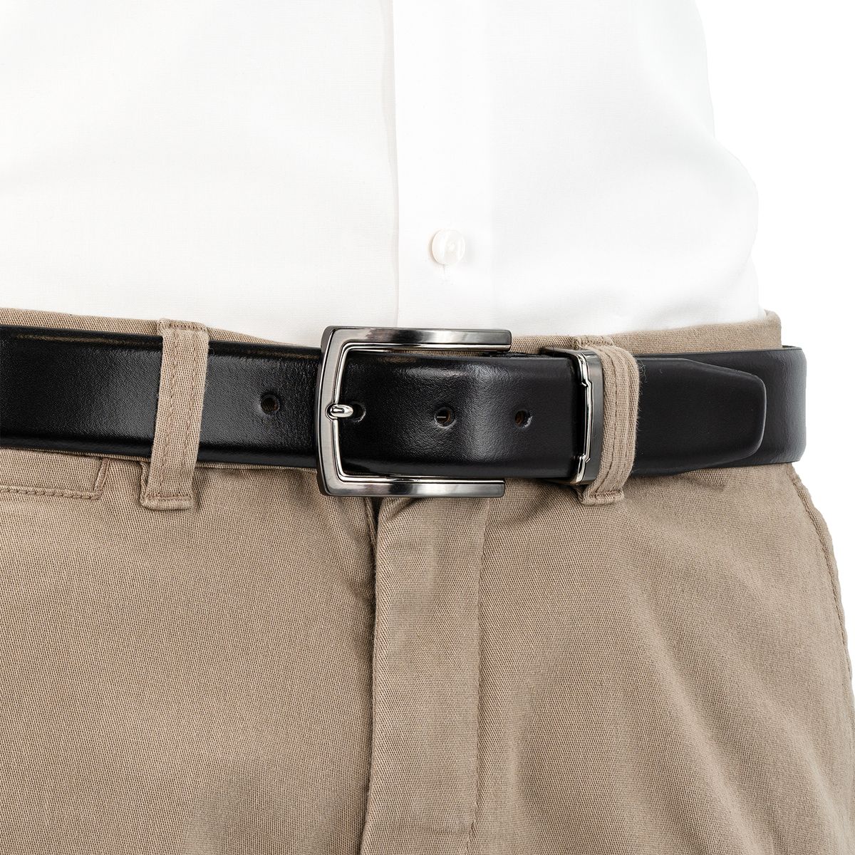 LINDENMANN Premium Ledergürtel schwarz