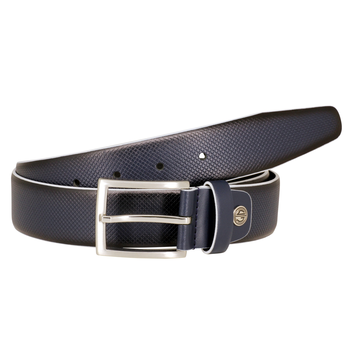 LINDENMANN Rindledergürtel Herren, Gürtel Herren Leder 35 mm breit, Anzug Gürtel Herren, Vollrindleder marine