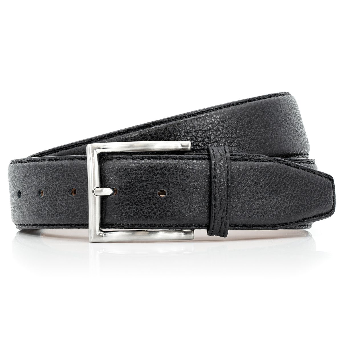 LINDENMANN Handmade Ledergürtel Herren schwarz LINDENMANN Herrengürtel Leder schwarz