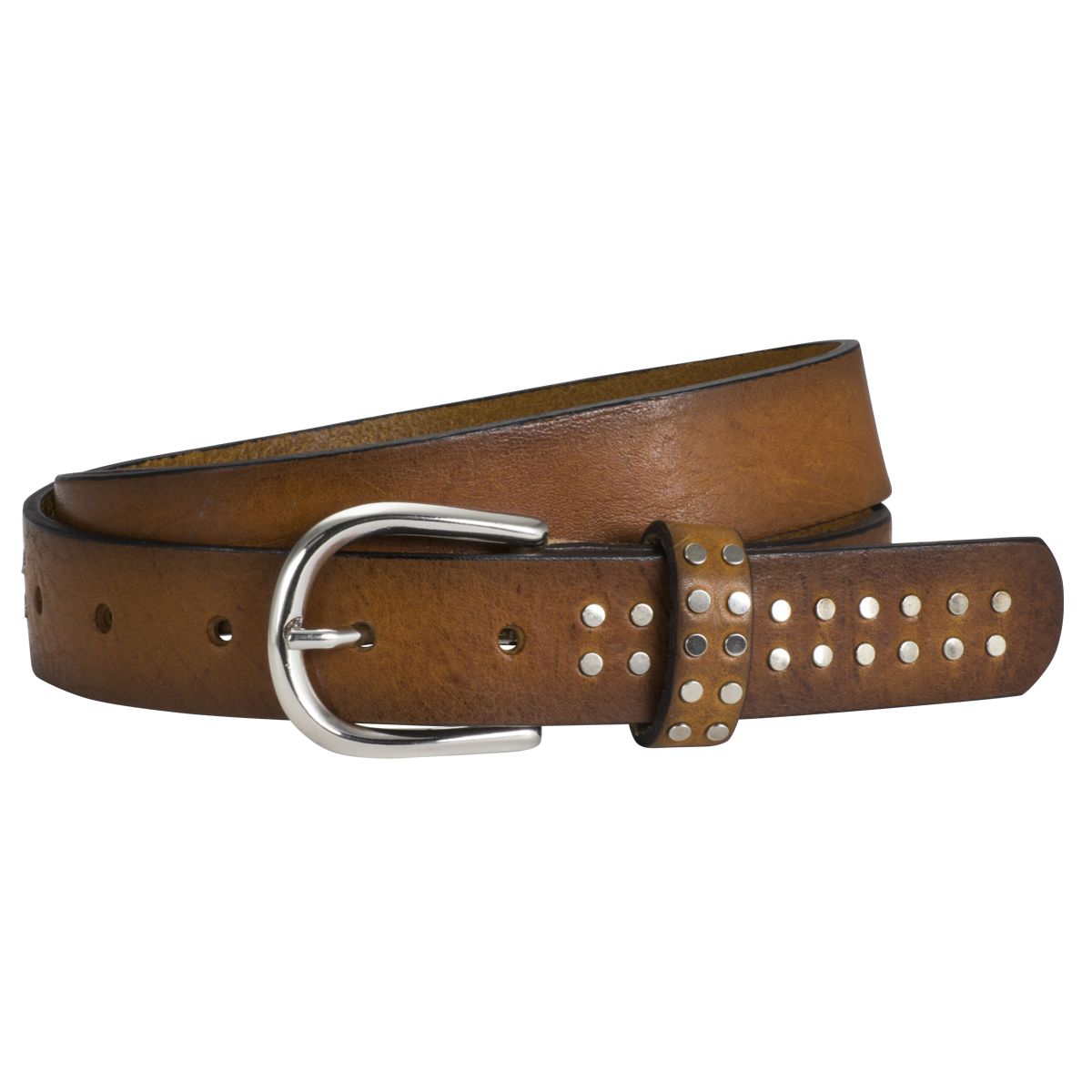 LINDENMANN Ledergürtel Damen 30 mm  cognac