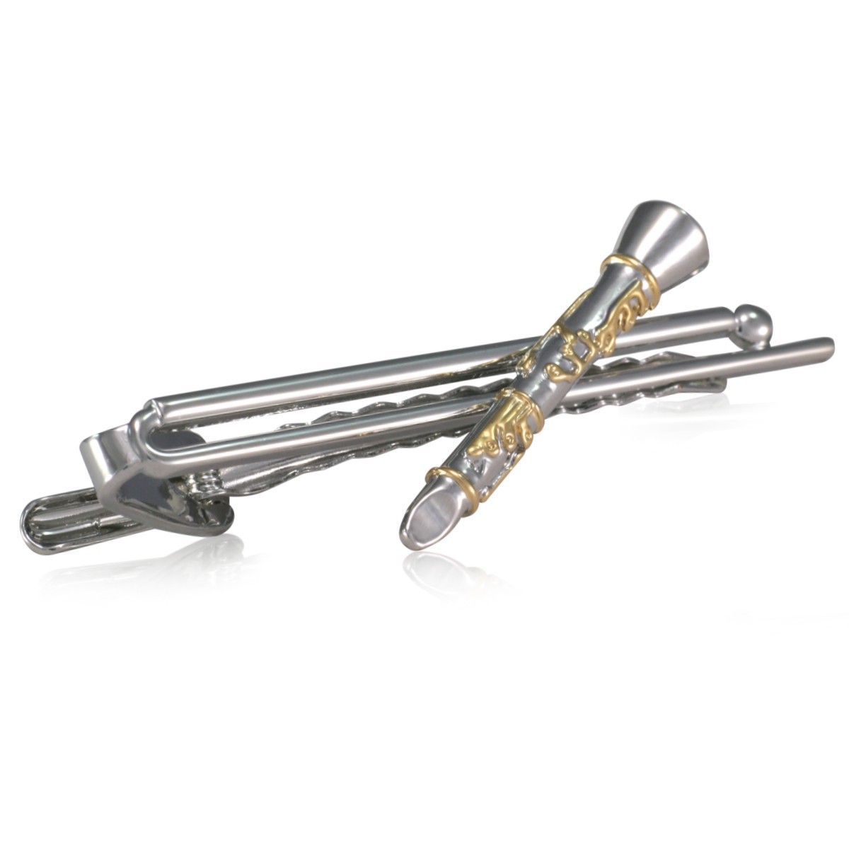 LINDENMANN Krawattenklammer Krawattennadel Klarinette