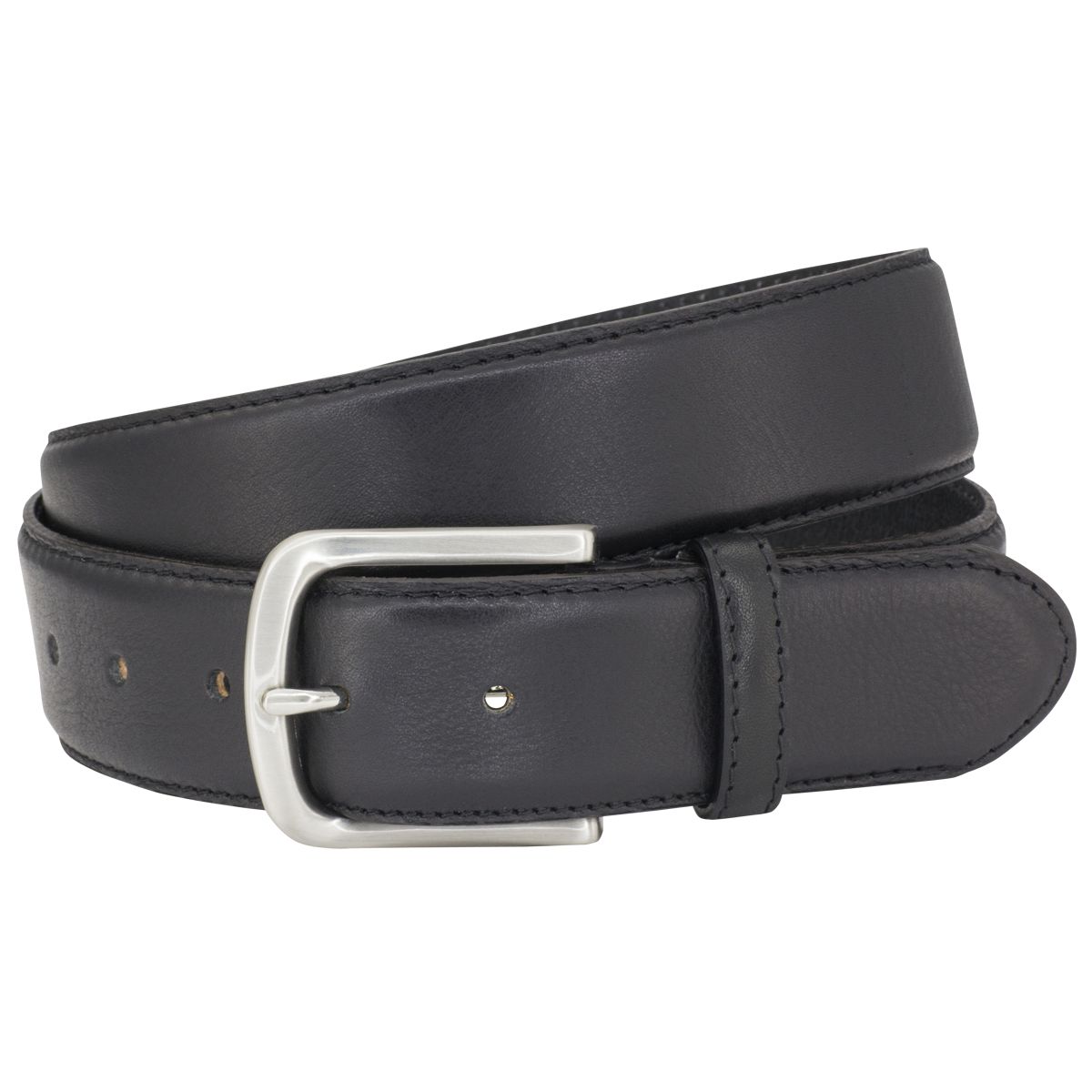 LINDENMANN Ledergürtel Herren, schwarz 40 mm Vollrindleder Jeansgürtel