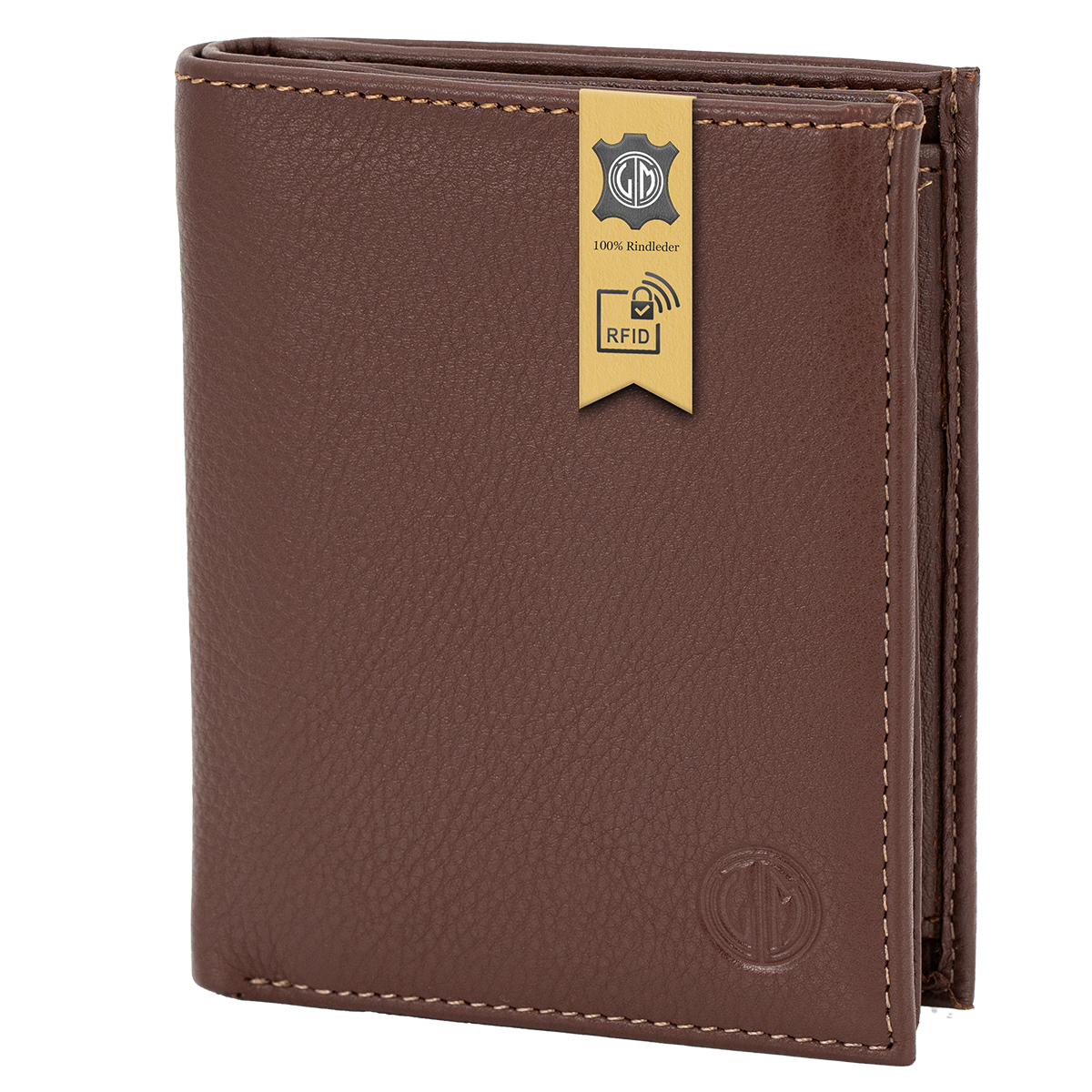 LINDENMANN Herren Leder Geldbeutel braun LINDENMANN Herren Leder Portemonnaie braun