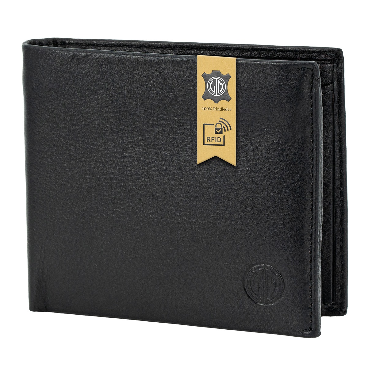 LINDENMANN Herren Leder Geldbeutel schwarz LINDENMANN Herren Leder Portemonnaie schwarz