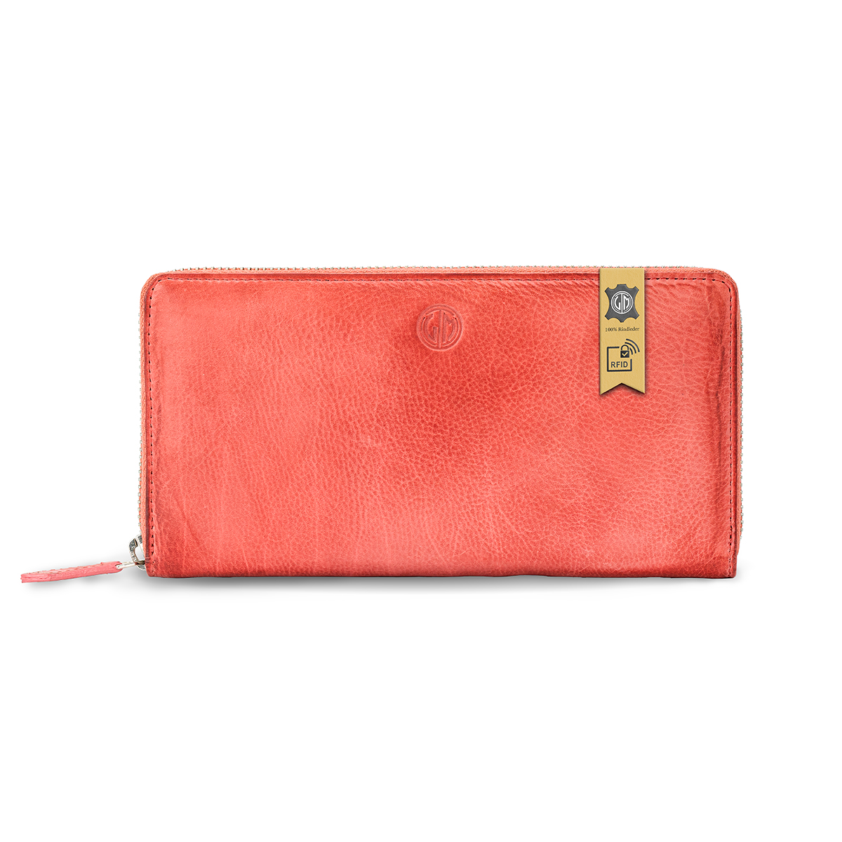 LINDENMANN Damen Leder Geldbeutel rot LINDENMANN Damen Leder Portemonnaie rot