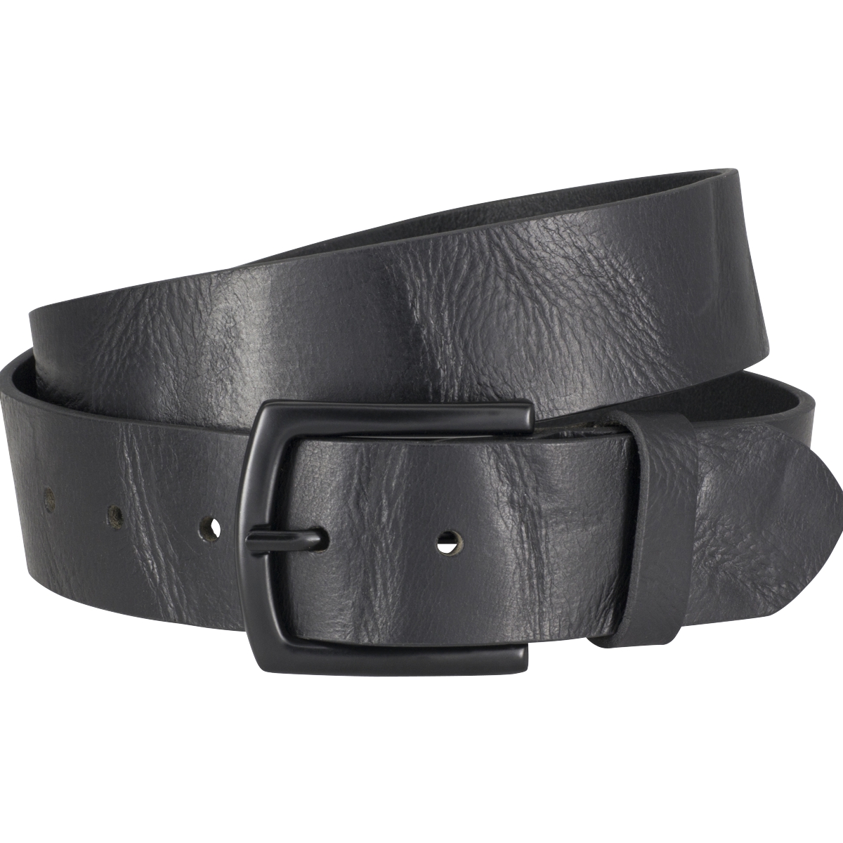 LINDENMANN Leder-Gürtel Herren, Jeans-Gürtel Herren 40 mm breit XL Vollrindleder schwarz