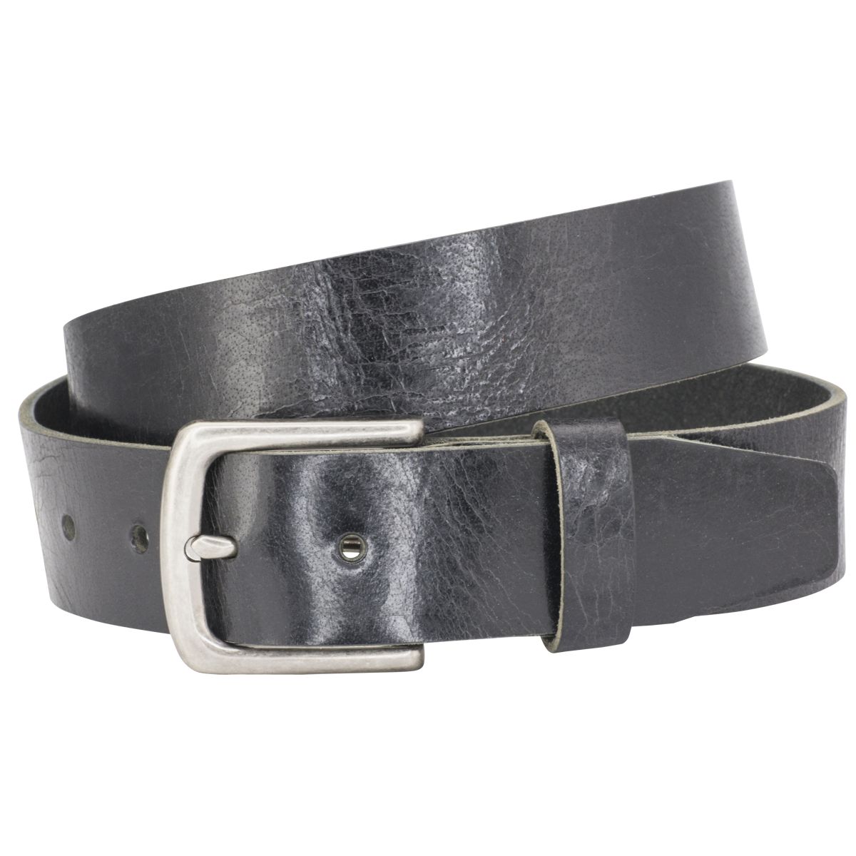 LINDENMANN Ledergürtel Herren schwarz