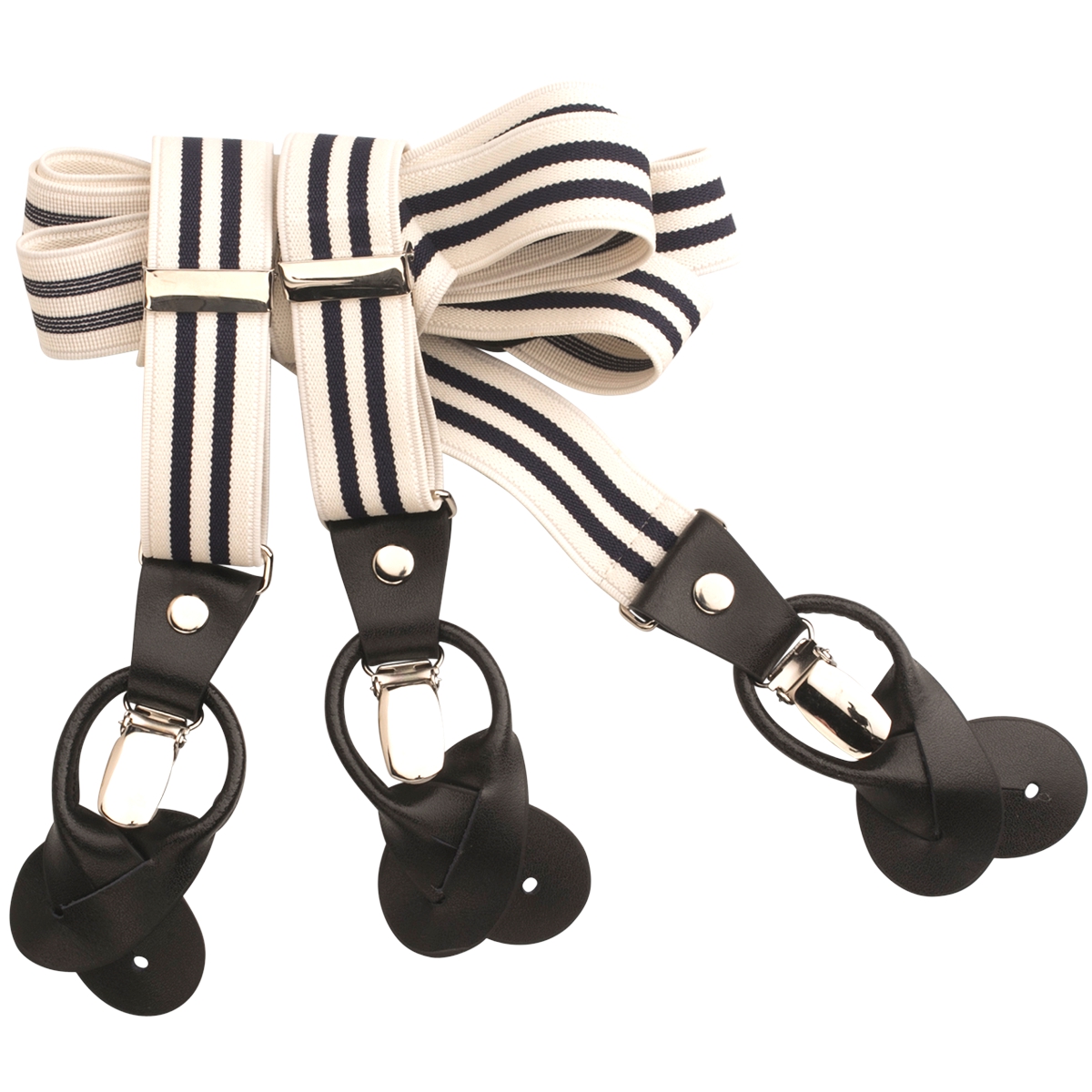 LINDENMANN Hosenträger Herren beige Länge 120 cm Y-Form mit dunklen Clipsen