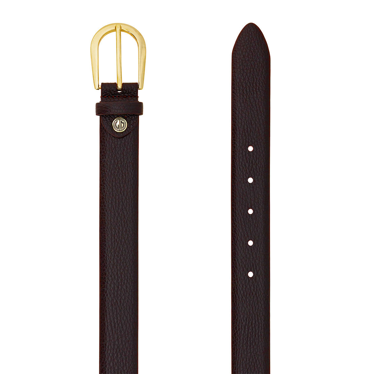 Gürtel, Leder, Braun, Goldene Schnalle, unisex, LINDENMANN Damen Vollrindledergürtel aus 100% Echtleder dunkelbraun