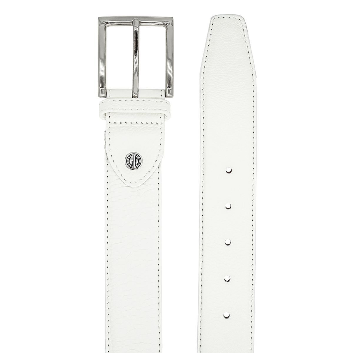 LINDENMANN Herrengürtel Leder weiss